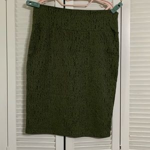 3/$30 Army green Cassie pencil skirt